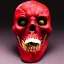 Placeholder: red skull of devil, teeth in nose