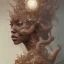 Placeholder: sango fantasy, fantasy magic, intricate, sharp focus, illustration, highly detailed, digital painting, concept art, matte, artgerm and paul lewin and kehinde wiley, masterpiece sexy lips Asian afro lips black African lady body mermaid Dragon head silver bright rain lady outer space mermaid pretty skull head