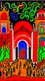 Placeholder: point of view of the entrance gate of hell in the style of andre derain