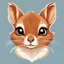 Placeholder: Cute squirrel face with adorable eyes / t-shirt design / clear lines