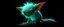 Placeholder: pen outline with some neon airbrush, glowing quickling gremlin in the shadows with long fluffy white fur, pin hole camera