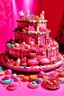 Placeholder: A pink ruined coliseum made out of sweets with fairies designed in Navajo baskets painted by Andy Warhol