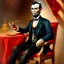 Placeholder: abe lincoln eating chili