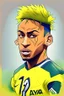 Placeholder: Neymar Brazilian soccer player ,cartoon 2d