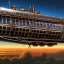 Placeholder: fullbody Drawing of 'sketch of Steampunk AirShip',intricate detail,andrea bonelli,Kilian Eng,Ohrai,evan lee,Aleksandr Sidelnikov,KyuYong Eom,three quarters frontal aerial view,toned colors,16k