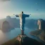 Placeholder: Christ the Redeemer, flying birds, unreal engine 5, cinematic lighting, photorealistic, realistic, hyper detailed, 8k, octane render, cinema 4d