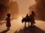 Placeholder: children playing on the Indian street capture them against the sun and make an art silhouette, details, sharp, 8k