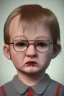 Placeholder: Dahmer toddler, full body, angry, bokeh, hyper realistic