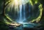 Placeholder: An_enchanted_landscape,_dappled_sunlight, a waterfall _. Magical atmosphere. realistic