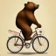 Placeholder: Old bear riding on a bike