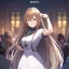 Placeholder: Clear focus,8k,Beatiful Lighting,Beatiful Blur,Beatiful Face,Beatiful Shading,Brown long hair,silky hair, long silky bangs, brown eyes, wearing a detailed outfit outfit,must wear a short white skirt, Hair in eyes, lot of hair,