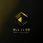 Placeholder: minimalist logo. one logo. perfect text. tech company. write name: black gold. colors: black and yellow. write the name bellow the logo: BLACK GOLD. plain white background