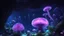 Placeholder: animals creatures, jellyshroom cave from subnautic , plants from deep sea, leviathan's a lot of sea plants very deep, beautiful,