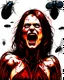 Placeholder: horror, swarming mechanical robotic insects, screaming woman, pain, decay