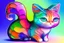 Placeholder: Cute chibi colourful Glass cat in style of Mariya Markina, digital painting; fantasy; very attractive; beautiful; high detail; cinematic postprocessing; acrylic art in sunshine