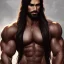 Placeholder: a Portrait of a dude, handsome, dark long braided hair, masculine, handsome, upper body, muscular, hairy torso, fantasy, intricate, muscular, elegant, highly detailed, digital painting, artstation, concept art, smooth, sharp focus, illustration,