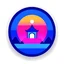 Placeholder: The app icon is round, something quiet with a soft hint of Japanese culture.