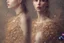 Placeholder: double exposure, merged layers, Beautiful composition of different fabrics, embroidered tulle with jewels, lace and raw pearls, silk, velvet, burlap, double exposure, heart, waterfall, golden glitters in sunshine