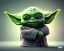 Placeholder: tiny cute {YODA} toy, standing character, soft smooth lighting, soft pastel colors, skottie young, 3d blender render, polycount, modular constructivism, pop surrealism, physically based rendering, square image, evil , starwars