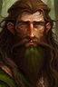 Placeholder: Gnom, braune lange wilde Haare, große, auffällig dicker Nase, grüne Augen, sehr jung (etwa zwanzig Jahre) , Druide, gebräunte Haut, Zeichen im Gesicht, kein Bart, Mann