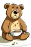 Placeholder: a cartoon bear with no food