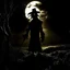 Placeholder: double exposure silhouette of lovecraftian scarecrow, moon rise, by Dan mahurin, incredible composition; meticulously composed concept art,