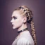 Placeholder: beautiful young queen with white armor, delicate white braided hair with ponytail, glass eyes, highly detailed, 8k, ambient light, taylor swift