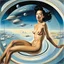 Placeholder: Art by Salvador Dali, my beautiful asian naturist wife floating in a zero gravity space station