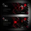 Placeholder: business card vector black red mobile