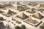 Placeholder: A plan for a tourist walkway with the pyramids, including modern seating areas with planters, sweet cars, and tourist bazaars.