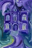 Placeholder: A purple palace filled with ghosts painted by Edvard Munch