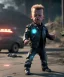 Placeholder: The Terminator toddler, full body, dramatic lighting, angry, hyper realistic