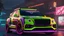 Placeholder: Bentley Bentayga ultimate tuning Mansory Cyberpunk 2077 neon Style Rear View, Super Detailed, desktop wallpaper, 4K
