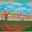 Placeholder: mysore palace under coulds in tibetian painting style