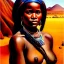 Placeholder: Drawing of 'woman from Himba tribe',sweet stare,painting by Earl Norem, simon Bisley,frazetta,西嘛哒, evan lee, Vallejo,kelly,Paul Gauguin oil on canvas, cinematic composition, extreme detail,fit full head inside picture,8k