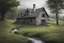 Placeholder: The only house in the vicinity was located a few meters above the stream; A gray and old house It was surrounded by vast meadows, and the windows of the house looked around like shy and curious eyes.