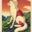 Placeholder: traditional Japanese art, kitsune, 9 tailed fox