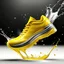 Placeholder: LIQUID SPLASH with yellow sport shoes