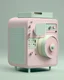Placeholder: film Machine designed by Dieter Rams. Pastel colors.