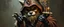 Placeholder: master oil painting with some air brush, fluffy human thief hyena merchant sailor priest realistic and creepy, with gauntlets , straight from the lich lab, in the style of Escher and Titian