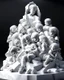 Placeholder: Escultura de muchos niños muertos por una bomba , en marmol blanco calidad ultra, hiperdetallado, obra de arte, 8k 3D