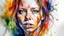 Placeholder: The woman is insane. watercolor drawing