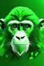 Placeholder: make me a image of a crypto nft monkey with green and white colour for twitter profile photo and cover photo