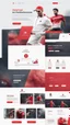 Placeholder: Design a user-friendly and visually appealing landing page for a sport website, prioritizing an intuitive user experience, red colors