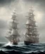 Placeholder: tall ship, storm, full sail, mild seas