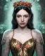 Placeholder: upper bust portrait, the queen of butterflies, corset, intricate metal work flower crown, in a field of roses, flower tattoos, 8k resolution concept art, dynamic lighting, intricately detailed, hyperdetailed, beautiful, ethereal, elegant, golden hour, (butterfly), gothic