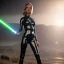 Placeholder: Ultra Realistic retro sci-fi portrait image from 1960, spaceship, sweet young Jane Fonda, dress with tight latex suit, lightsaber fighting stance, soft color, highly detailed, unreal engine 5, ray tracing, RTX, lumen lighting, ultra detail, volumetric lighting, 3d, finely drawn, high definition, high resolution.