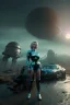 Placeholder: Ultra Realistic retro sci-fi scene, portrait, blonde woman, sweet young Marilyn Monroe face, perfect iris, tight latex coat, helmet, Strange planet background. Spaceship, fog, rain, soft color, highly detailed, unreal engine 5, ray tracing, RTX, lumen lighting, ultra detail, volumetric lighting, 3d, finely drawn, high definition, high resolution.