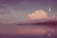 Placeholder: moon, clouds, distant city, lake, sci-fi, boat, epic