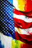 Placeholder: American flag painting